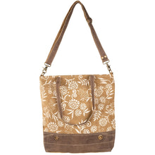 Load image into Gallery viewer, Tan Floral Pattern Canvas Tote