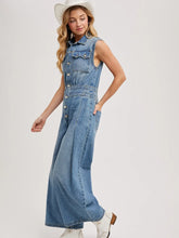 Load image into Gallery viewer, Denim Sleeveless Jumpsuit