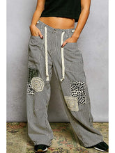 Load image into Gallery viewer, Chocolate striped patchwork pants