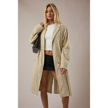 Load image into Gallery viewer, Polka Dot Denim Coat