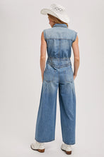 Load image into Gallery viewer, Denim Sleeveless Jumpsuit