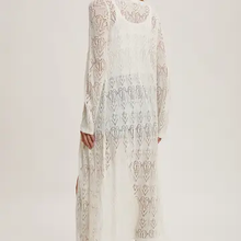 Load image into Gallery viewer, Pointelle Duster Maxi Cardigan