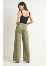 Load image into Gallery viewer, Vintage Olive Palazzo Wide Leg Pant