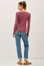 Load image into Gallery viewer, Basic Scoop Neck Ribbed Tee