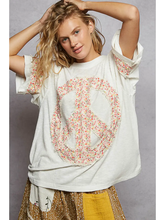 Load image into Gallery viewer, Floral Peace Patch Knit Top