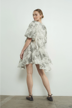 Load image into Gallery viewer, Abstract Mini Puff Sleeve Dress