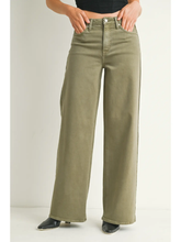 Load image into Gallery viewer, Vintage Olive Palazzo Wide Leg Pant