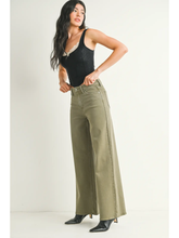 Load image into Gallery viewer, Vintage Olive Palazzo Wide Leg Pant
