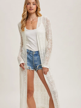 Load image into Gallery viewer, Pointelle Duster Maxi Cardigan