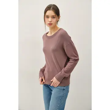 Load image into Gallery viewer, Drop Shoulder Crewneck Sweater