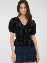 Load image into Gallery viewer, Noelle Satin Puff Sleeve Blouse