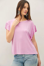 Load image into Gallery viewer, Pink Sky Flutter Top
