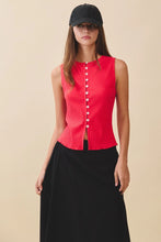 Load image into Gallery viewer, Cherry Crush Button Tank
