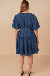 Belted V-Neck Dress