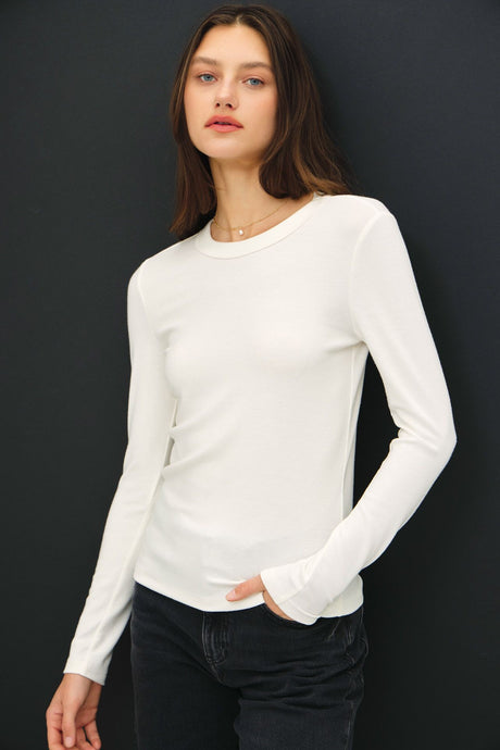 basic long sleeve round neck shirt
