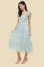 Load image into Gallery viewer, Polka Dot Smocked Midi Dress
