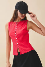 Load image into Gallery viewer, Cherry Crush Button Tank
