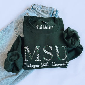 MSU Embroidered Crewneck