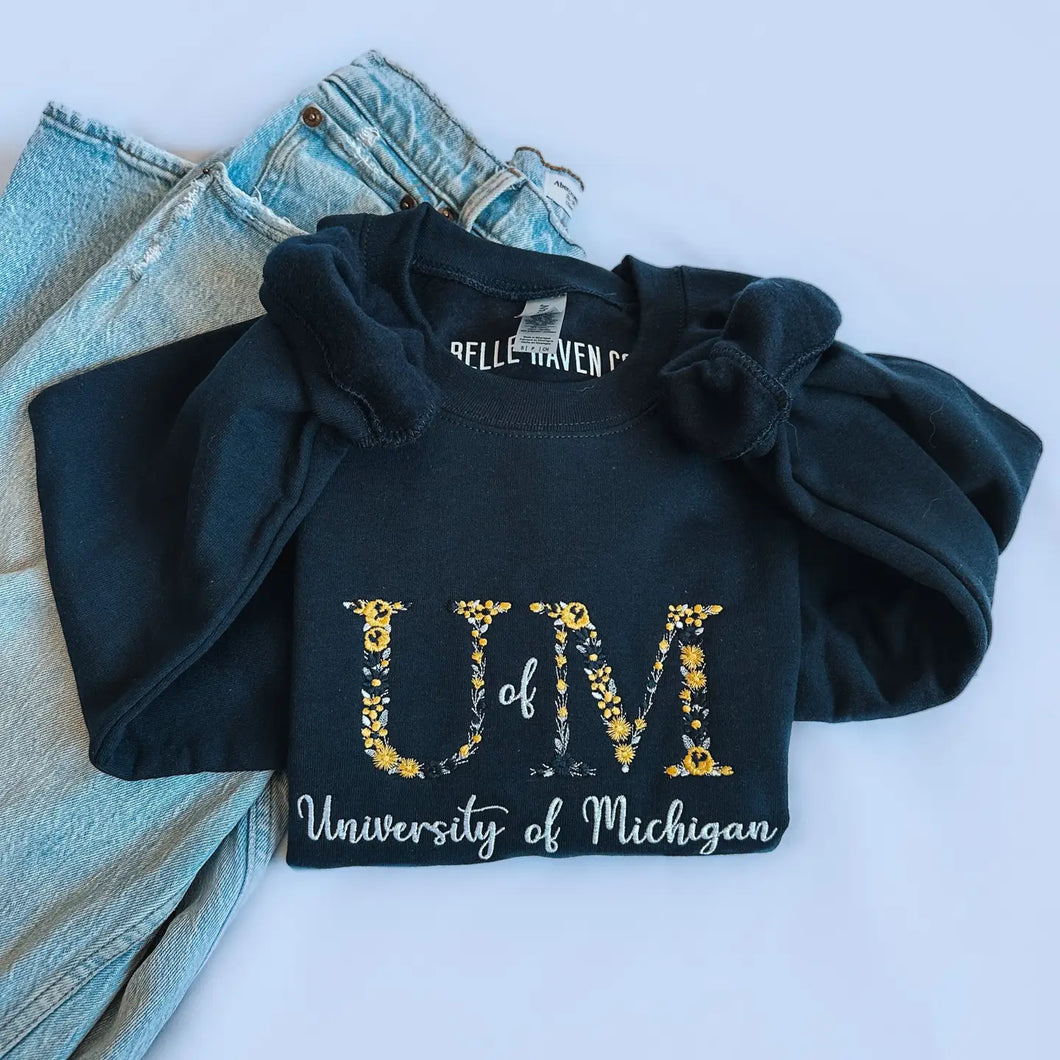 U of M Embroidered Crewneck