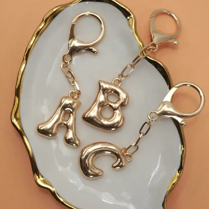 Bubble Letter Bag Charm
