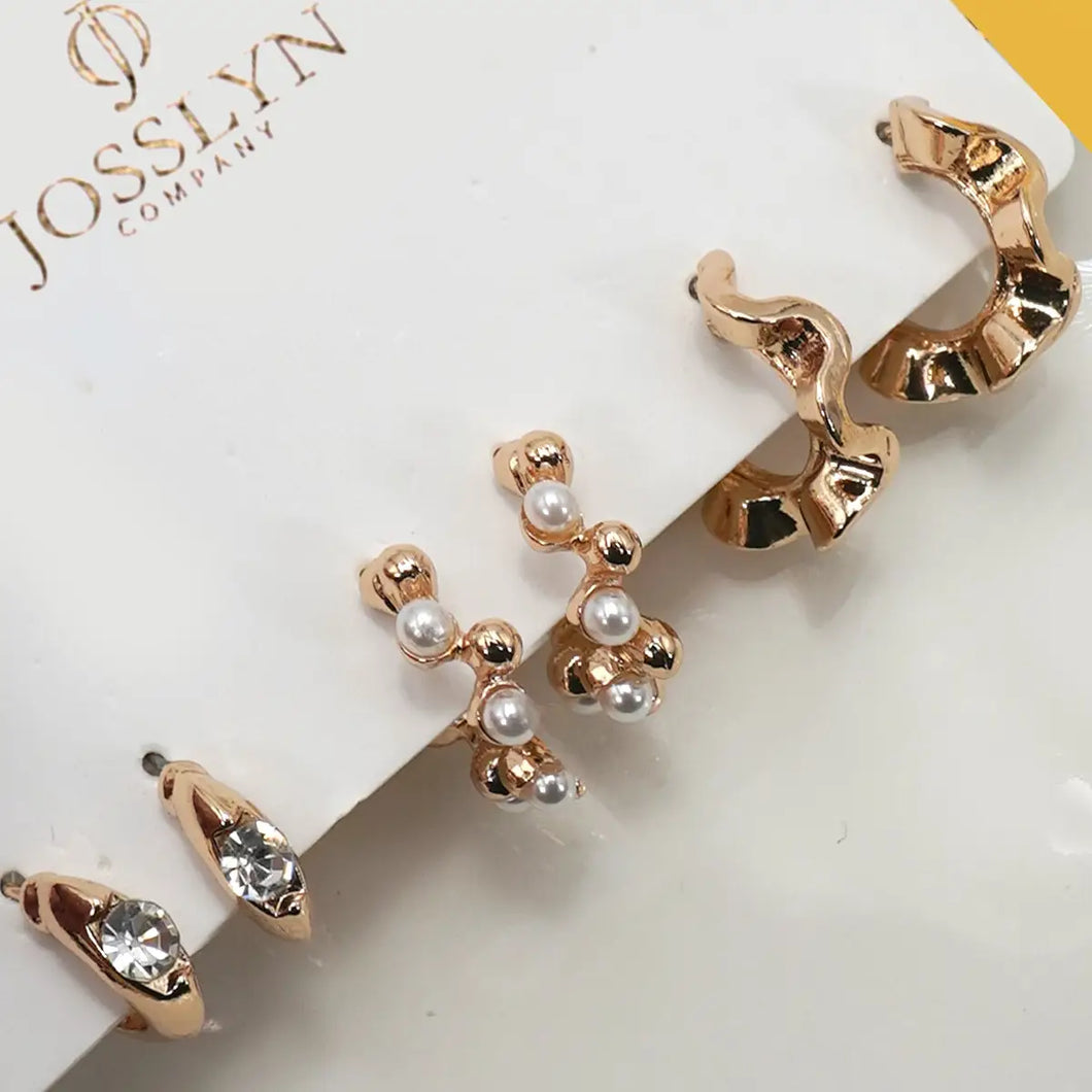 Classic Hoop Trio Earrings