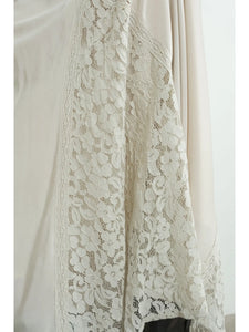 Dove Satin & Lace Skirt