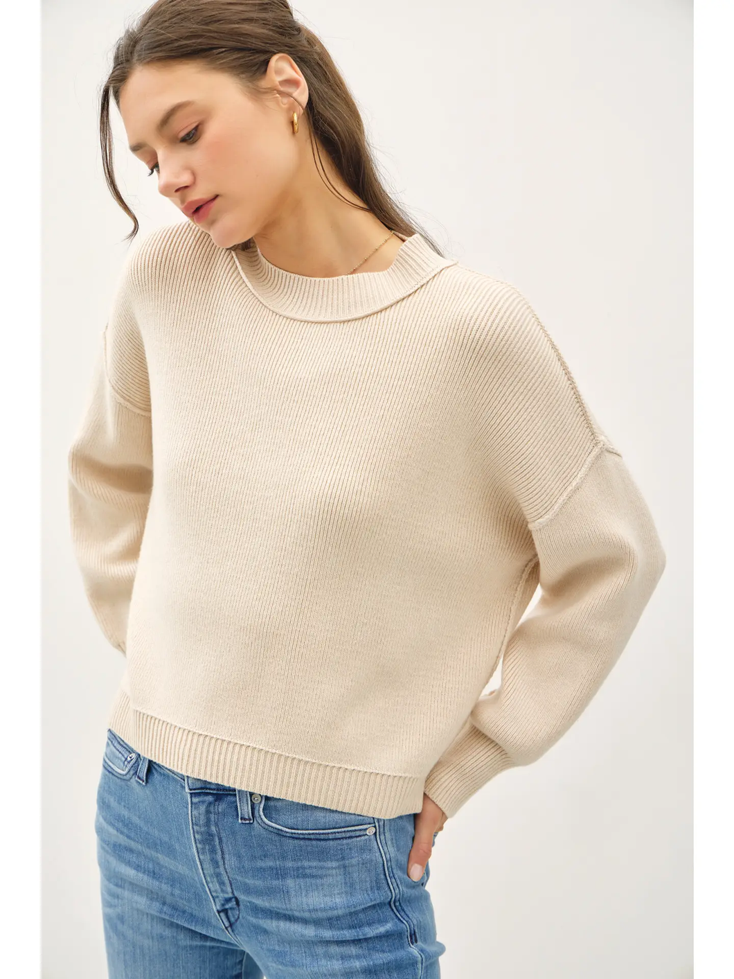 Eliza Ribbed Knit Sweater