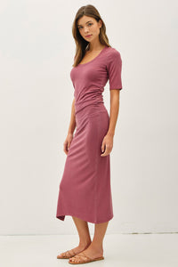 Basic Ribbed Midi Dress