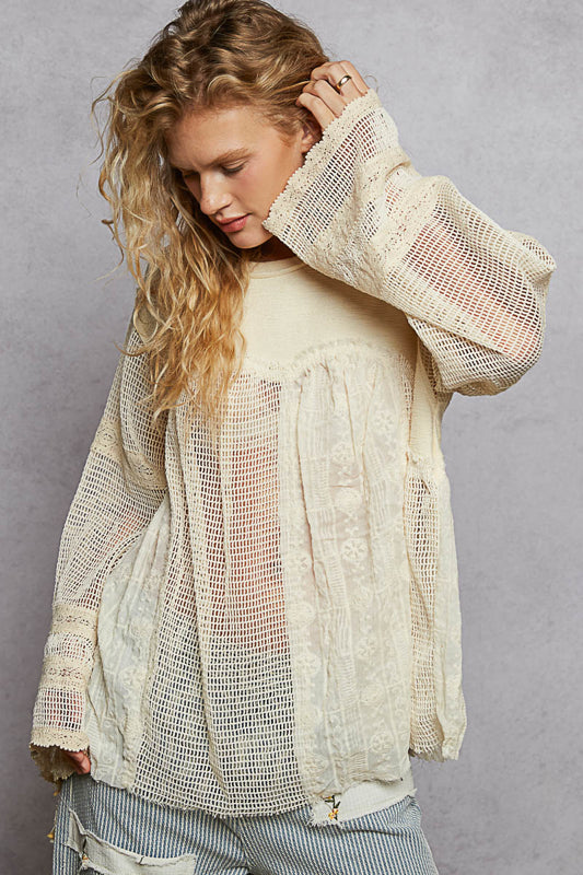 Sadie Mixed Knit Top