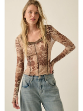 Load image into Gallery viewer, Floral Mesh Top
