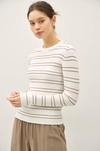 Double Stripe Rib Sweater