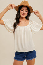 Load image into Gallery viewer, Butterfly Sleeve Pointelle Knit Top
