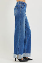 Load image into Gallery viewer, Wide Leg Cuffed Hem Jeans
