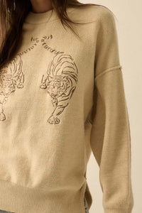 Embroidered Tiger Sweater
