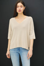 Load image into Gallery viewer, Drop Shoulder Half Sleeve Sweater
