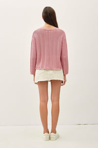 Crochet Knit Boxy Sweater