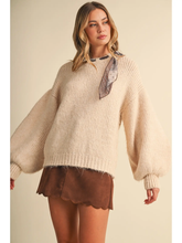 Load image into Gallery viewer, Satin Scarf Sweater
