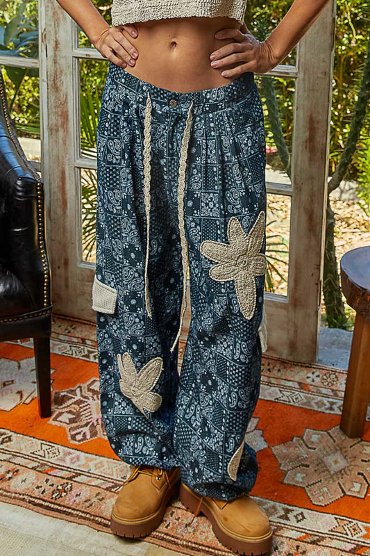 Indigo Paisley Pants