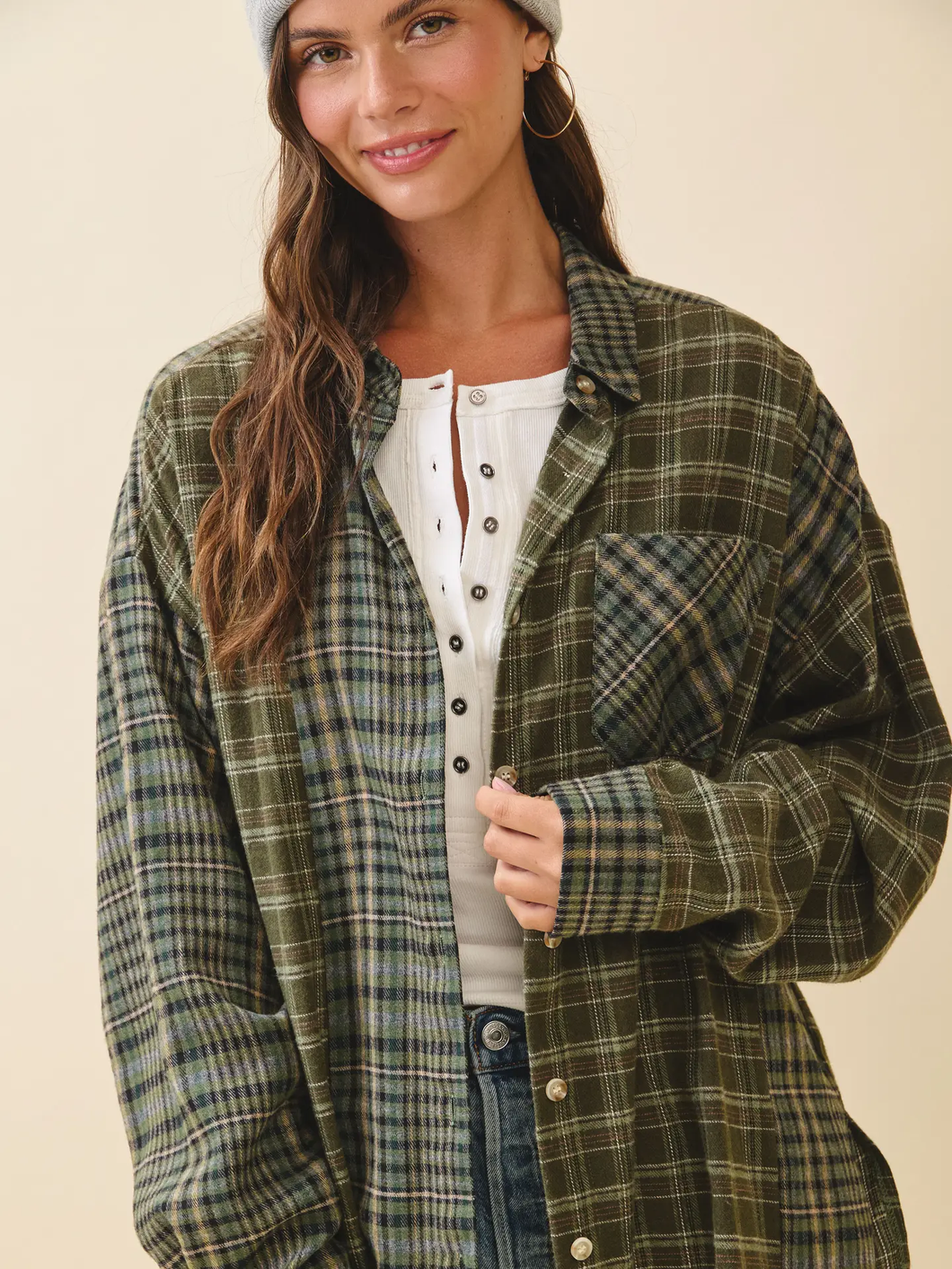 Kambrie Plaid Flannel Shirt