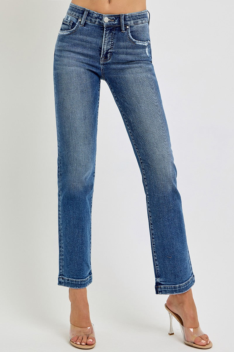 Stella Mid Rise Straight Jeans