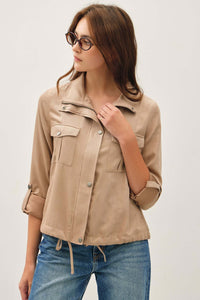 Cropped Utility Safari Jacket