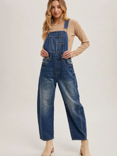 Load image into Gallery viewer, Denim Barrel Overalls
