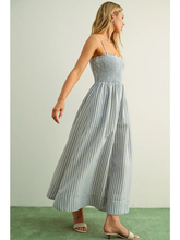 Load image into Gallery viewer, Amelia Striped Smocked Dress
