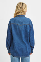 Load image into Gallery viewer, Western Style Relaxed Denim Shirt
