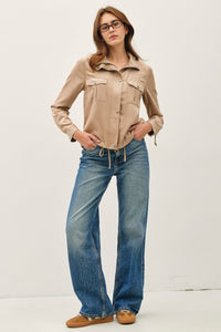 Cropped Utility Safari Jacket