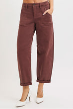 Load image into Gallery viewer, High Rise Brown Barrel Jeans
