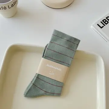 Simple Striped Cotton Socks