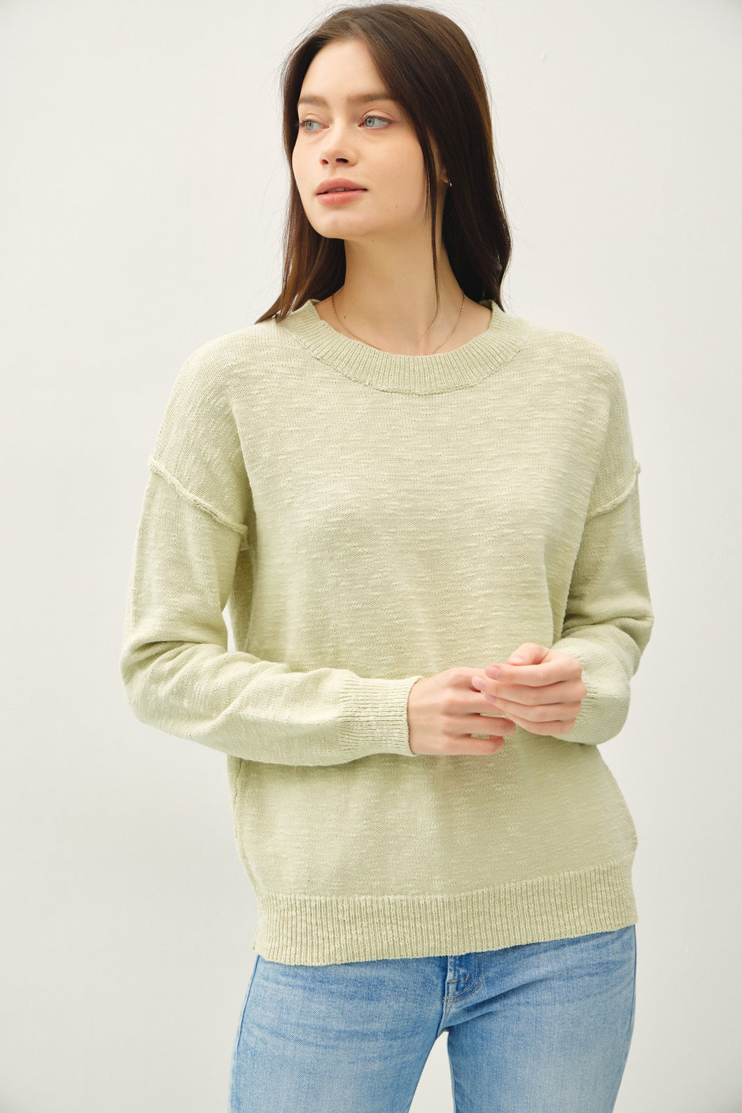 Relaxed Fit Slub Sweater