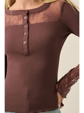 Load image into Gallery viewer, Valentina Lace Button Up

