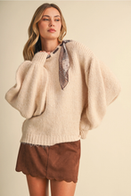 Load image into Gallery viewer, Satin Scarf Sweater
